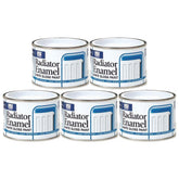 5X Radiator Enamel White Paint Tin 180ml Tin Paint